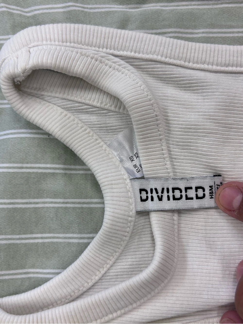 H&M Divided Off-White Ribbed Tank - Picture 2 of 2